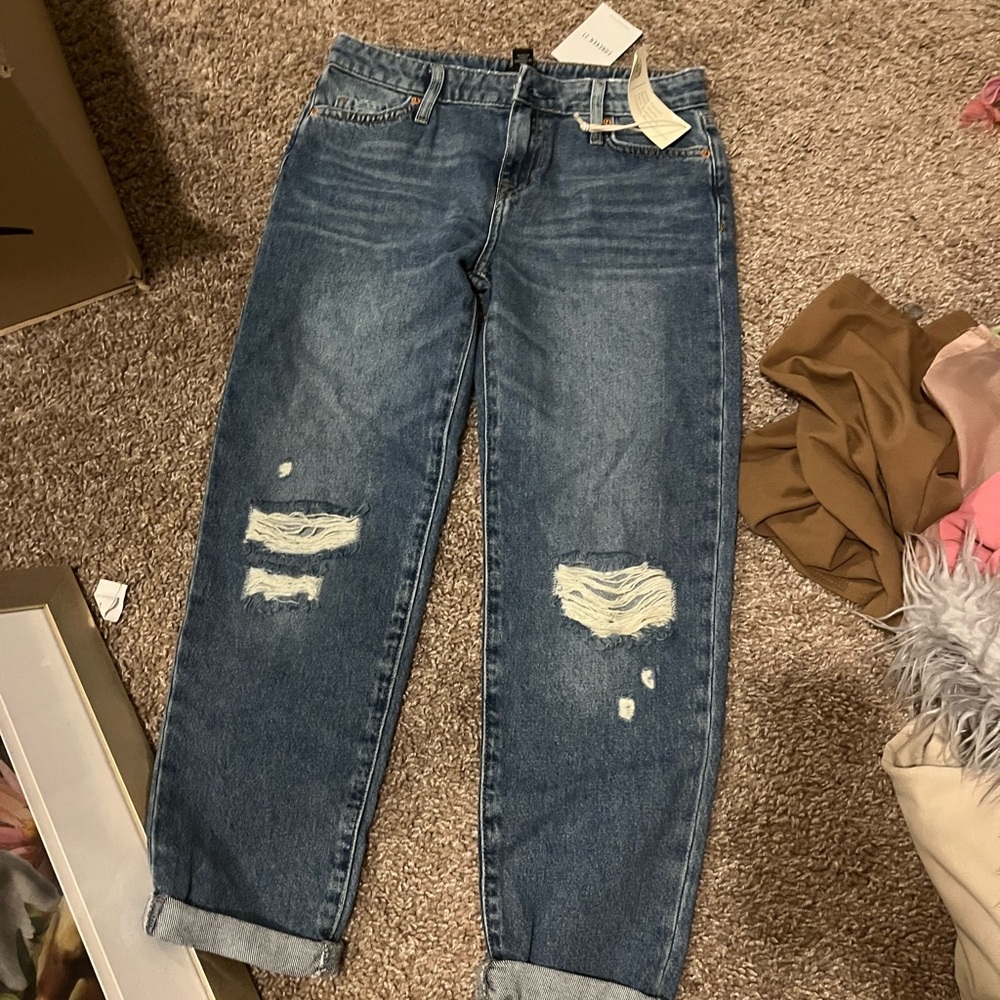 Forever 21 Blue Distressed Jeans